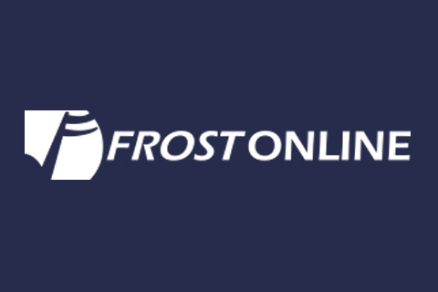 A logo for the Frost Online program