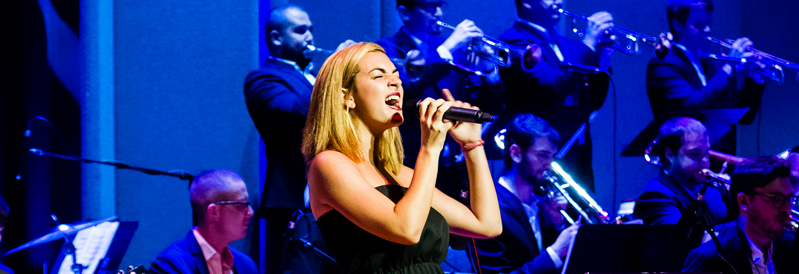 Jazz Vocalist Performing on Stage